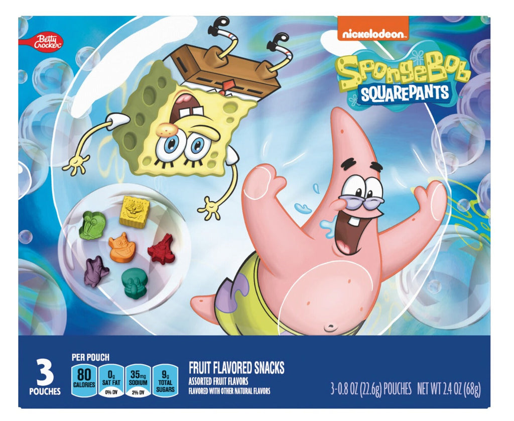 Spongebob Squarepants Assorted Fruit Flavored Snacks (3 CT)