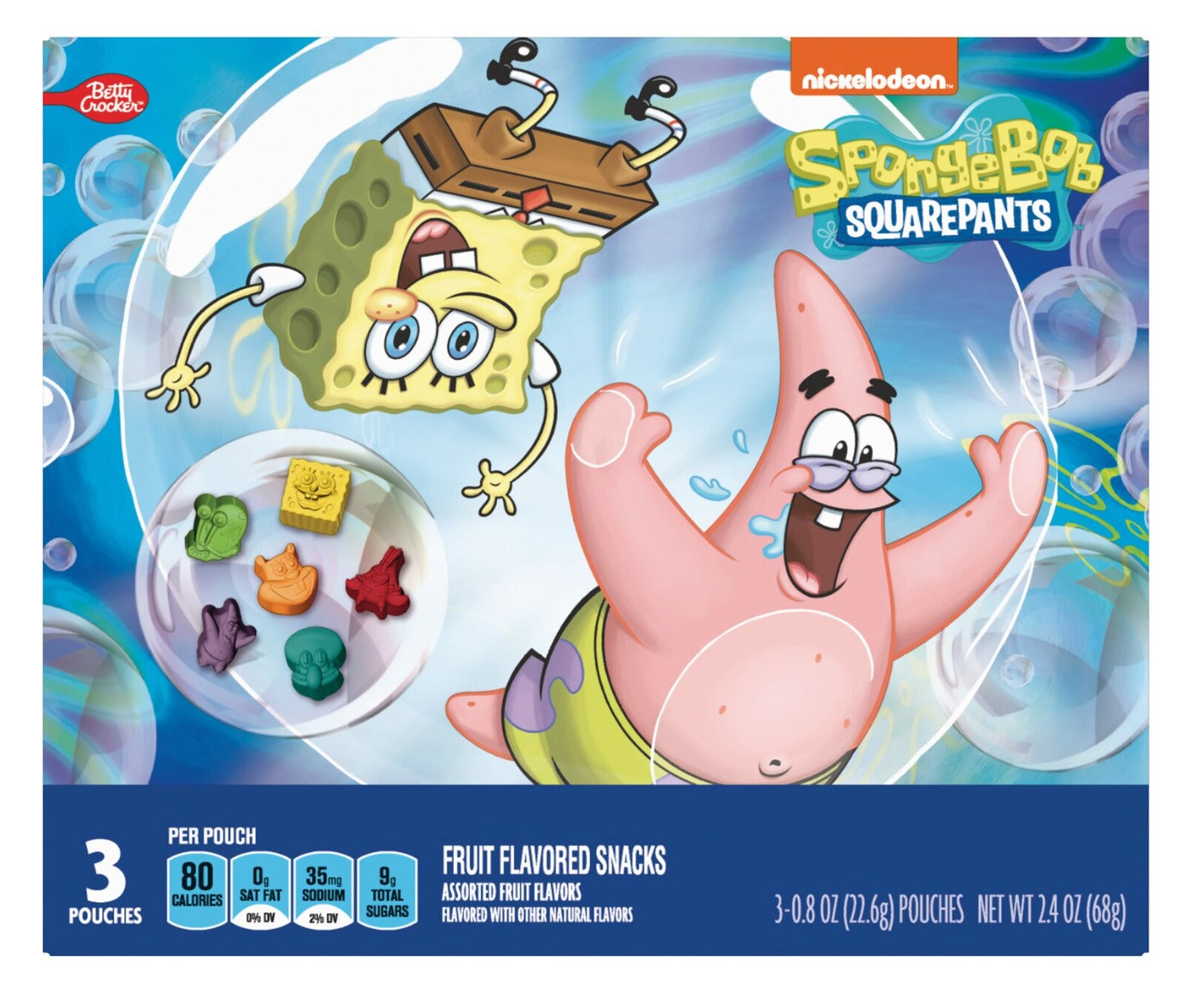 Spongebob Squarepants Assorted Fruit Flavored Snacks (3 CT)