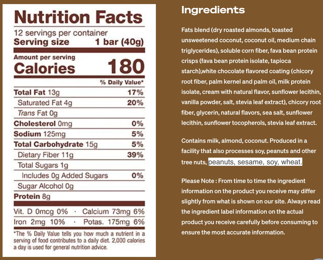 Casepack of 12 Salted Caramel Protein Bar