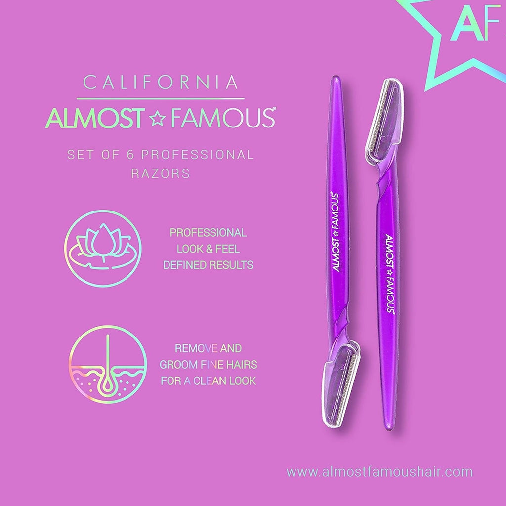 6-Pack Dermaplaning Razors Set - Purple