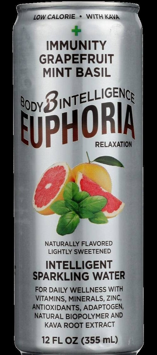 Intelligent Sparkling Water Grapefruit Mint Basil (12 Pack)