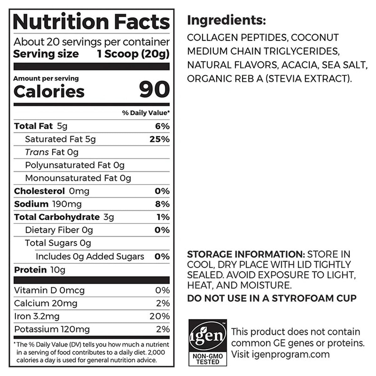 Organic Vanilla Collagen Protein Powder