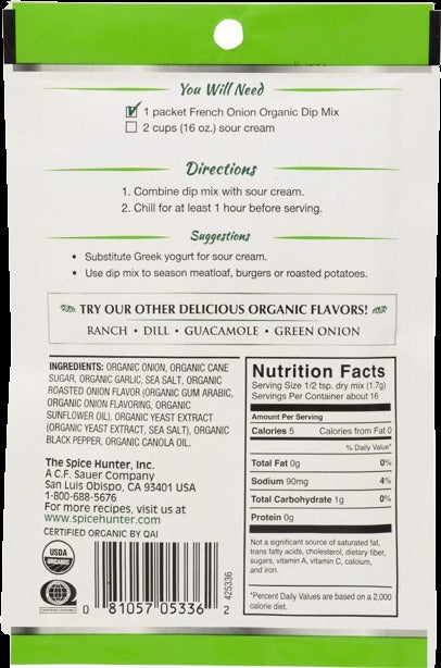 Organic French Onion Dip Mix