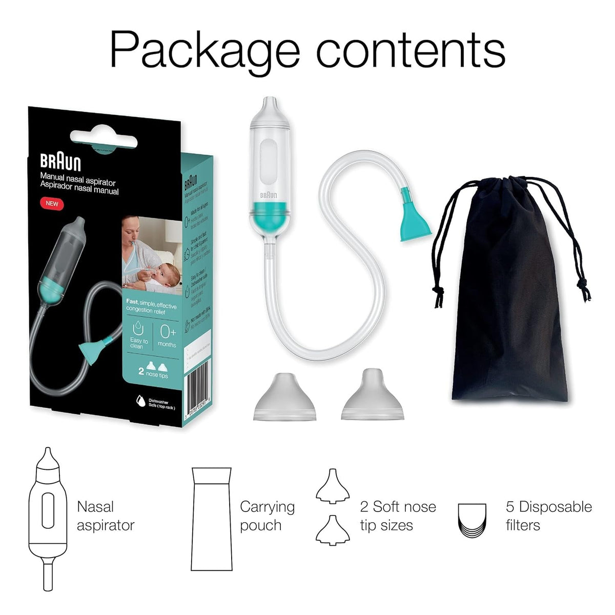 Toddler and Baby Manual Nasal Aspirator