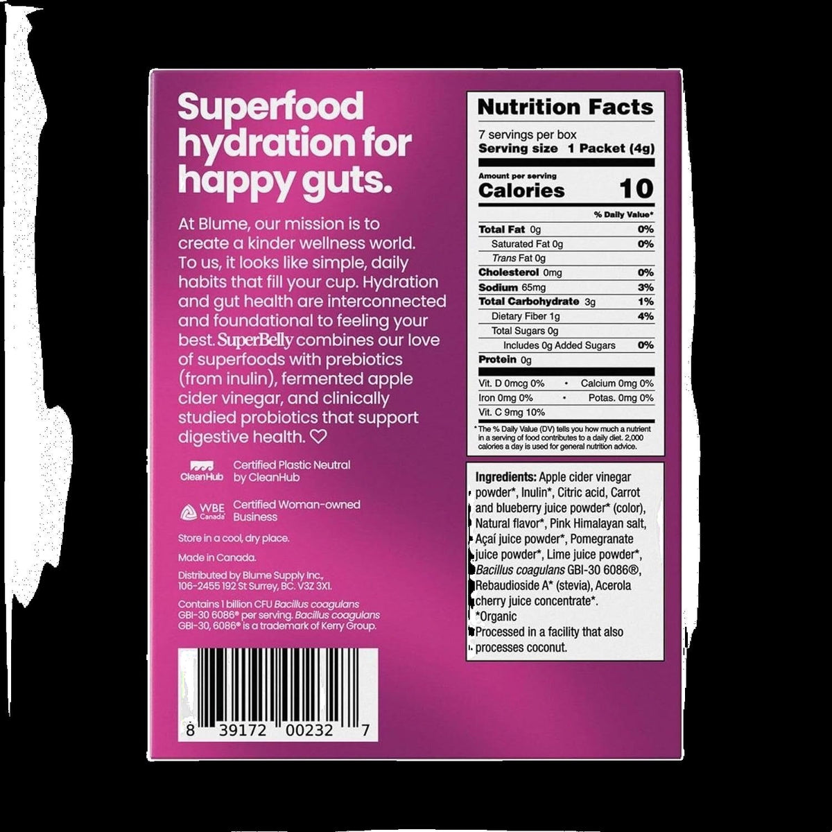 Superbelly Acai Hydration Powder (7 Packets)