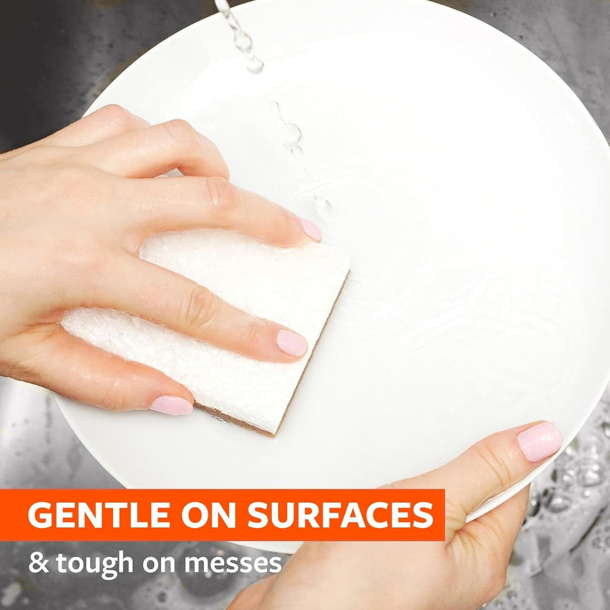 Natural Scrubber Sponge Duo Set (6 Pack)