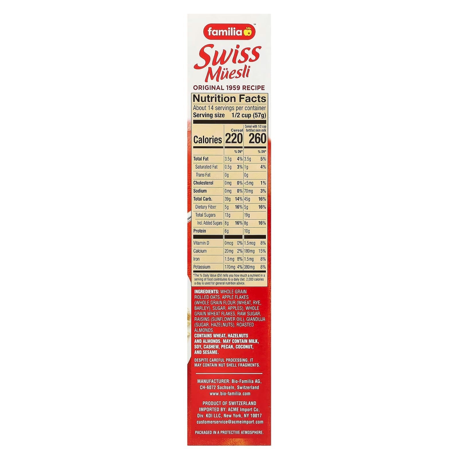 Original Swiss Muesli Cereal