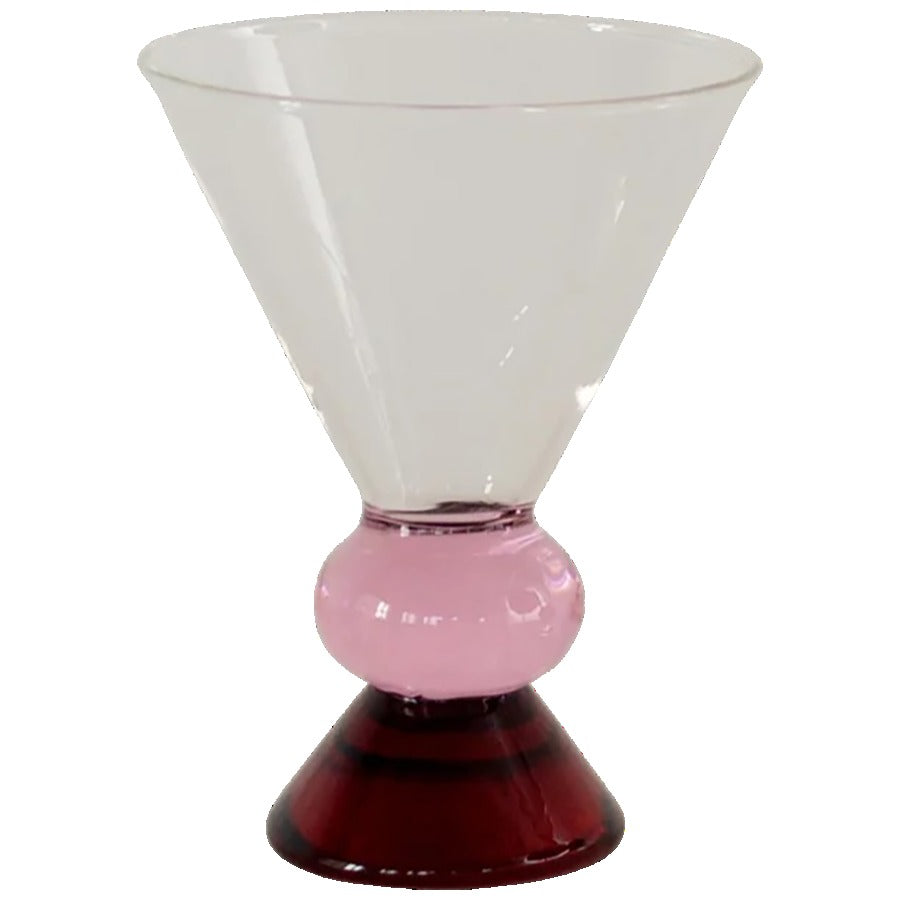 Totem Glass - Pink & Amber