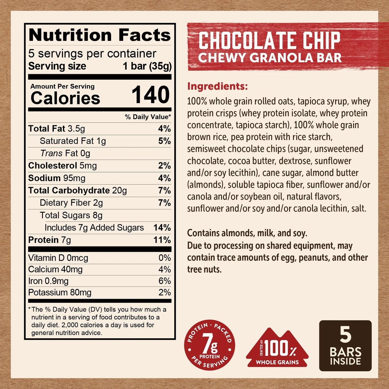 Chocolate Chip Chewy Granola Bars