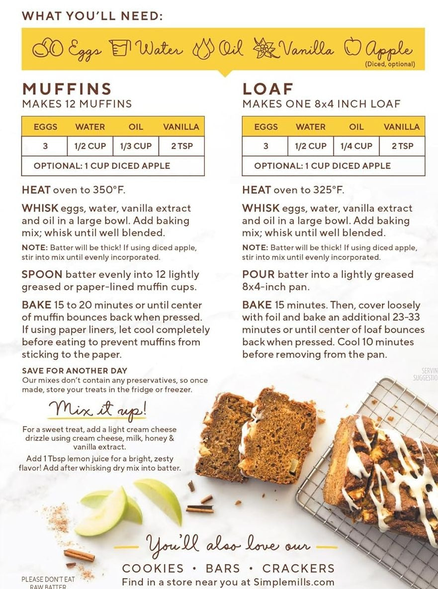 Apple Cinnamon Muffin & Bread Mix