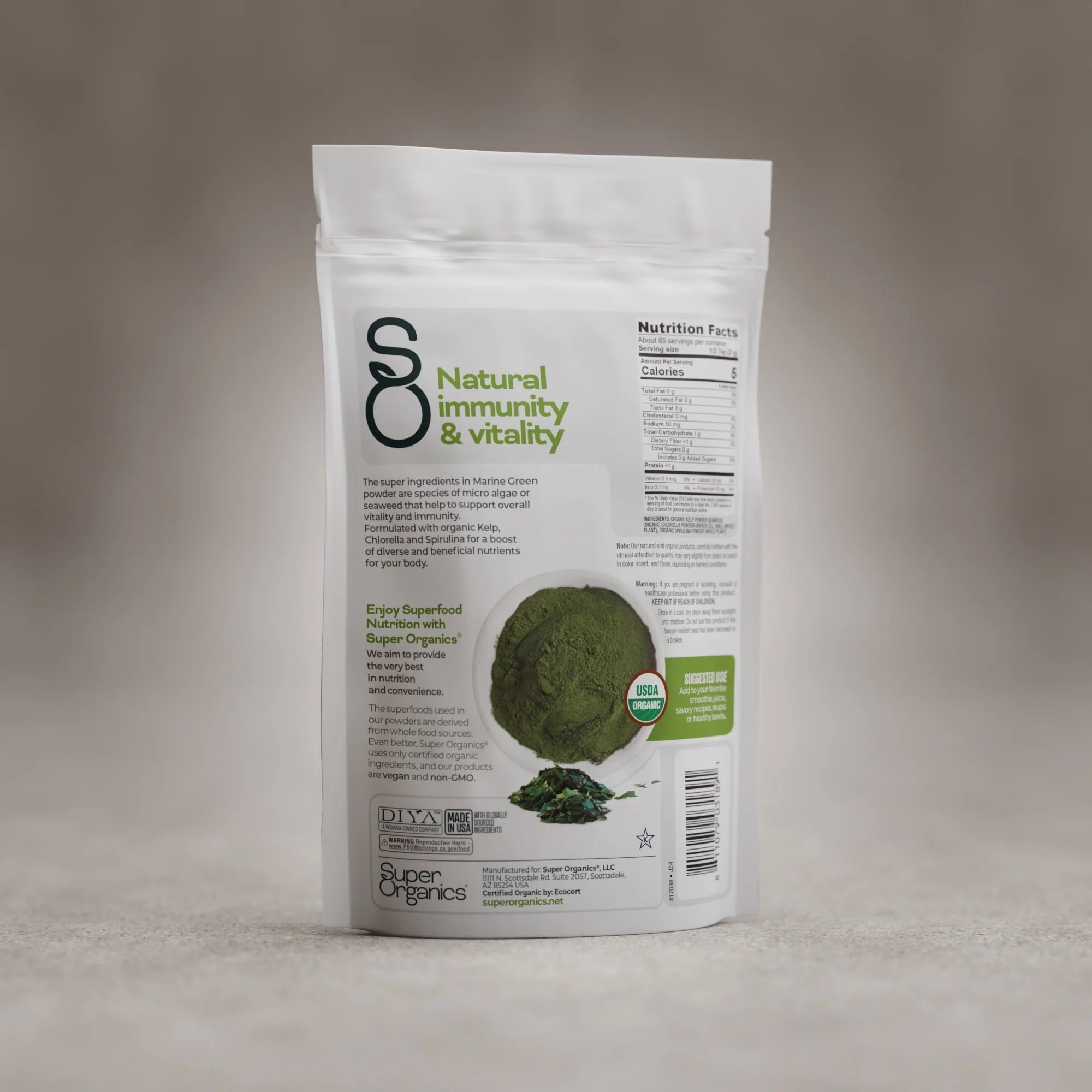 Organic Marine Greens Blend Powder