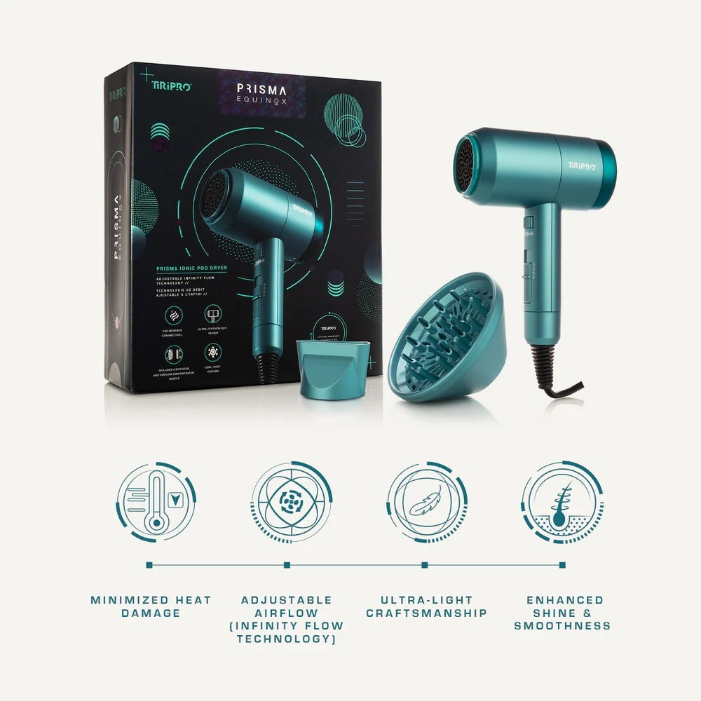 Prisma Pro Dryer With Adjustable Airflow Technology - Turquoise