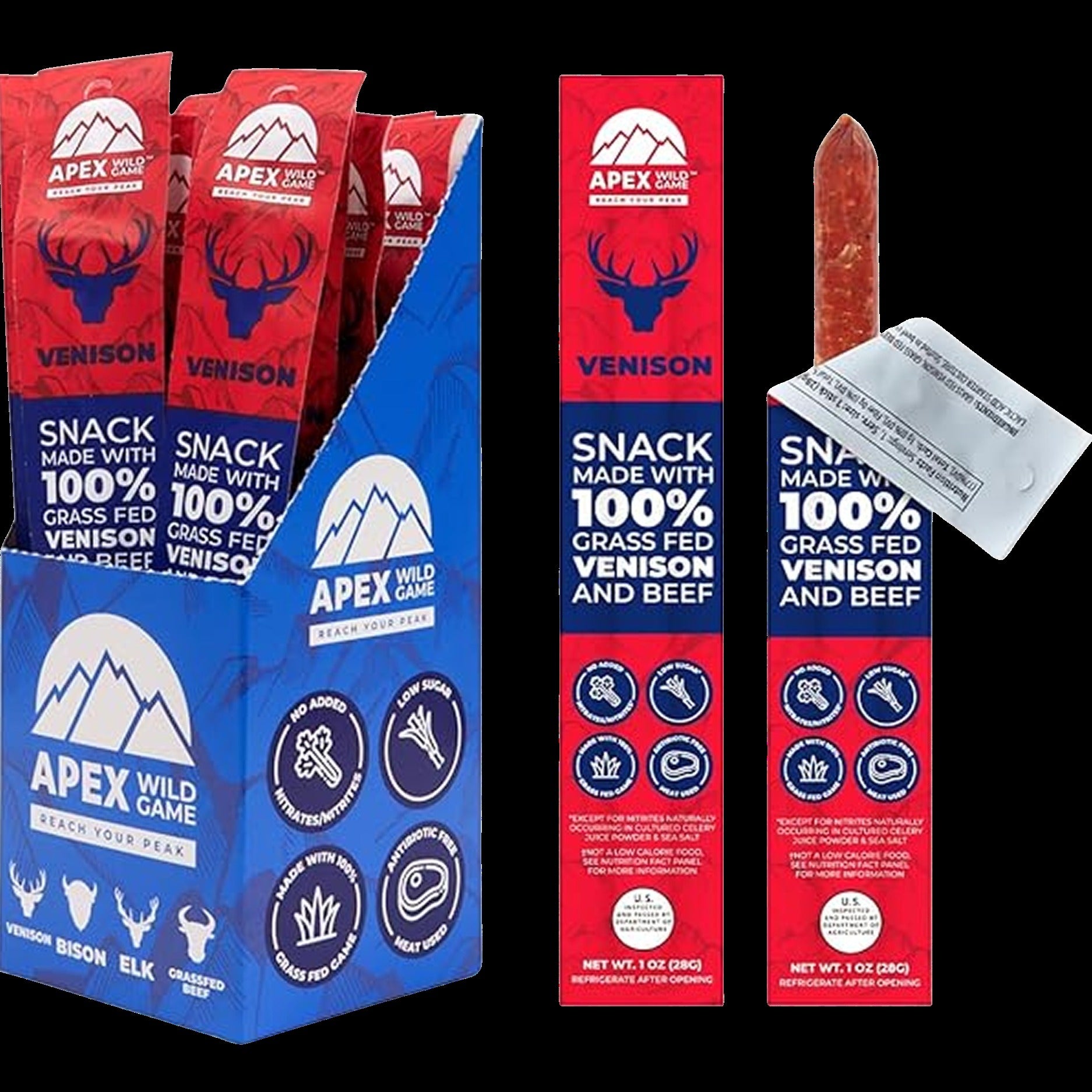 Bison and Venison Beef Sticks (12 Pack)
