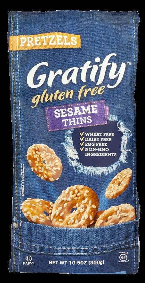 Gluten Free Sesame Thin Pretzel
