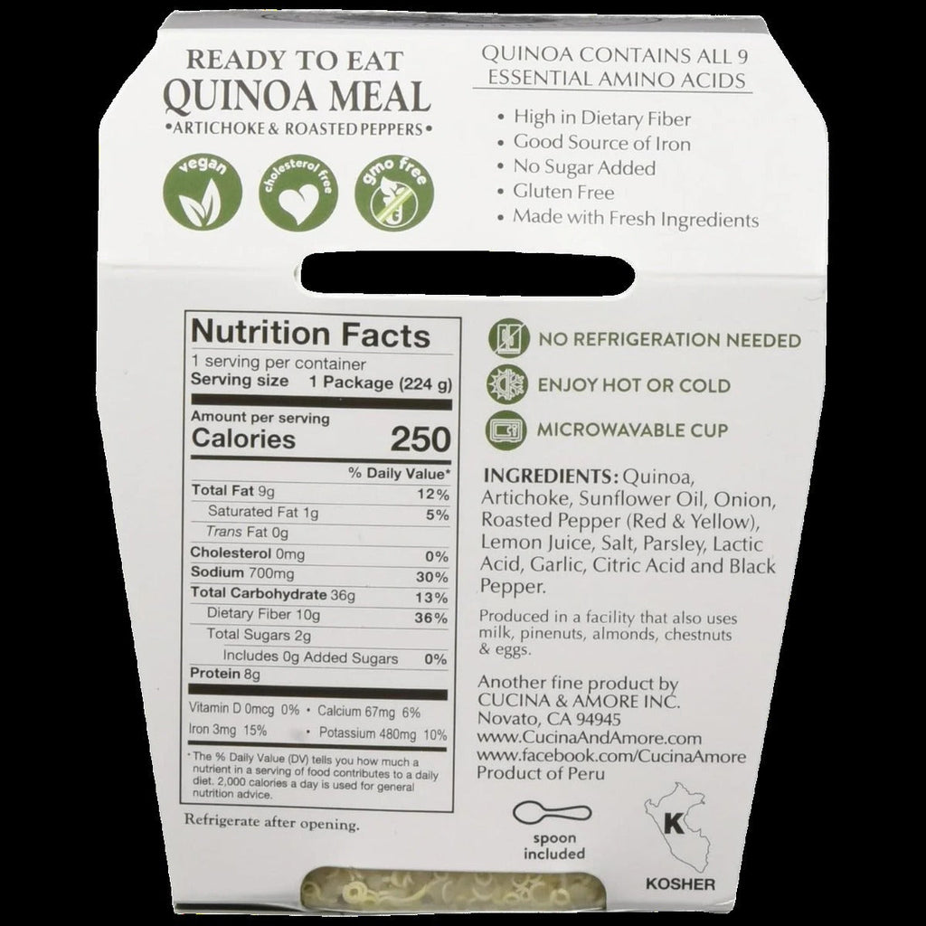 Artichoke and Roasted Pepper Quinoa Quick Meal