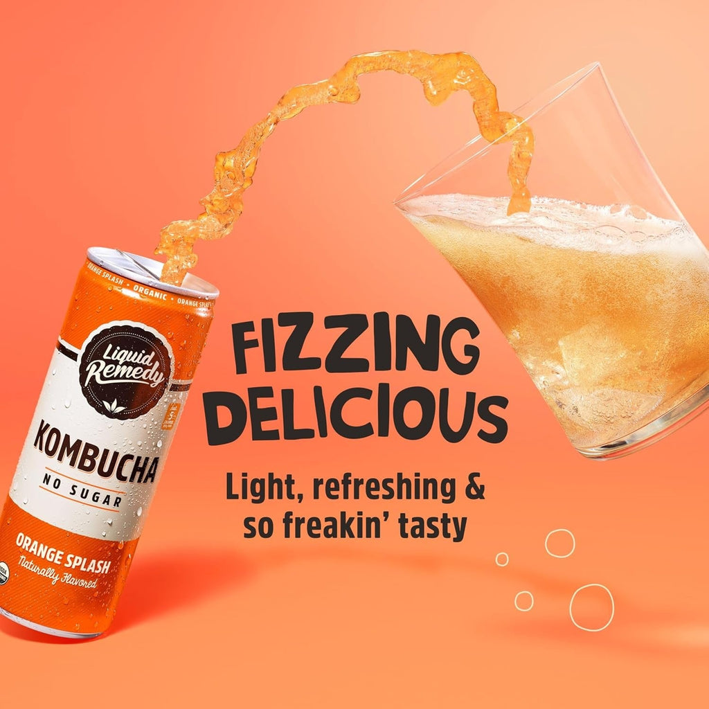 Organic Orange Splash Kombucha (4 Pack)