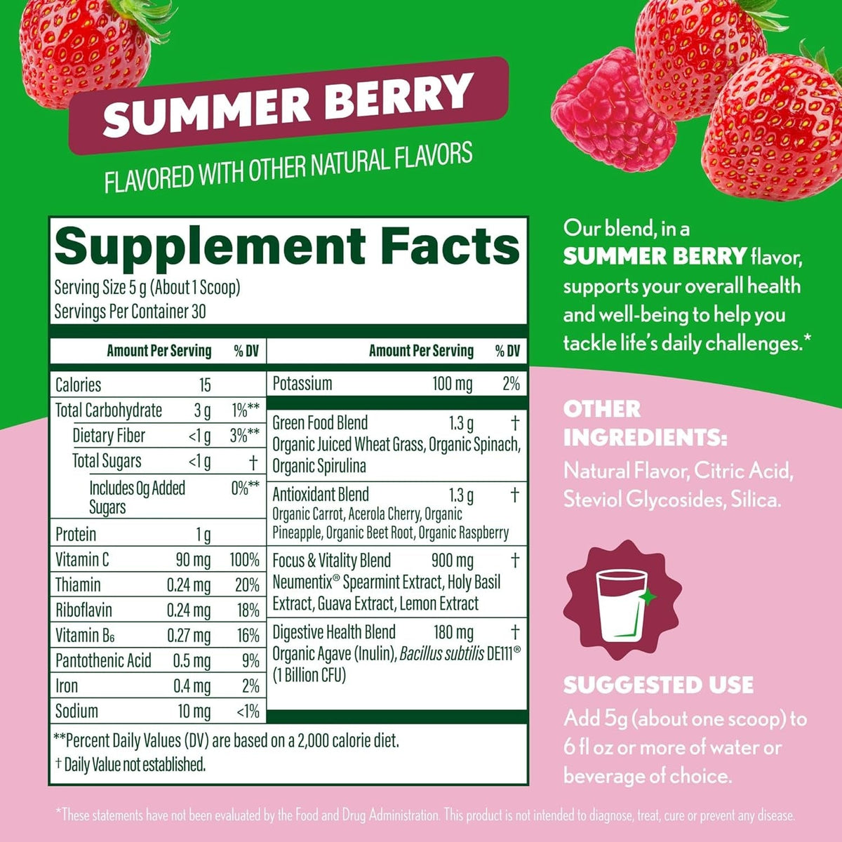 Sweet Greens, Summer Berry