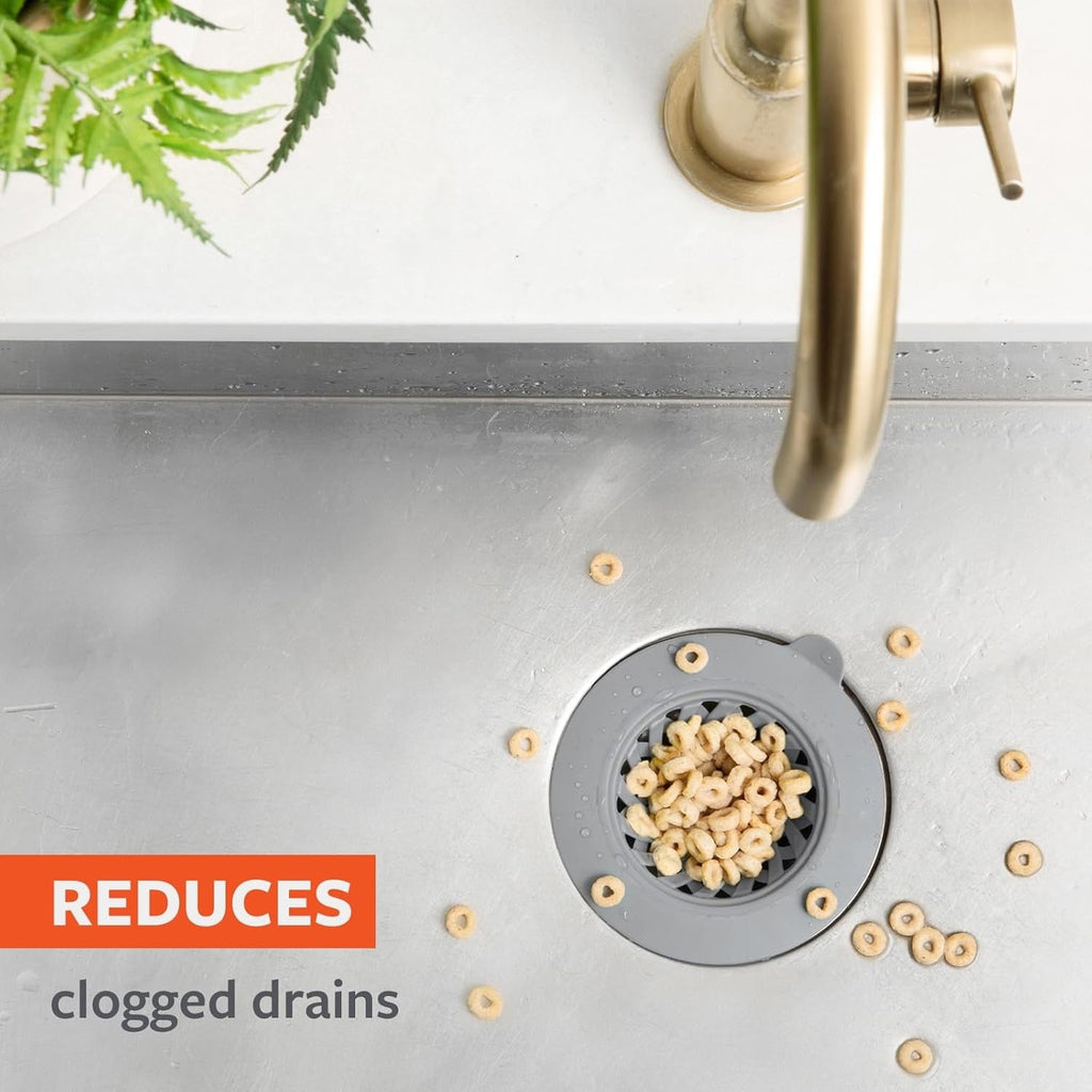 SINKSATIONAL Sink Strainer With Stopper - Gray