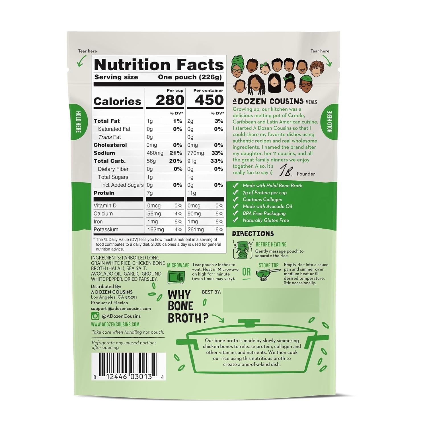 RTE Rice Cooked in Bone Broth Classic (6 Pack)