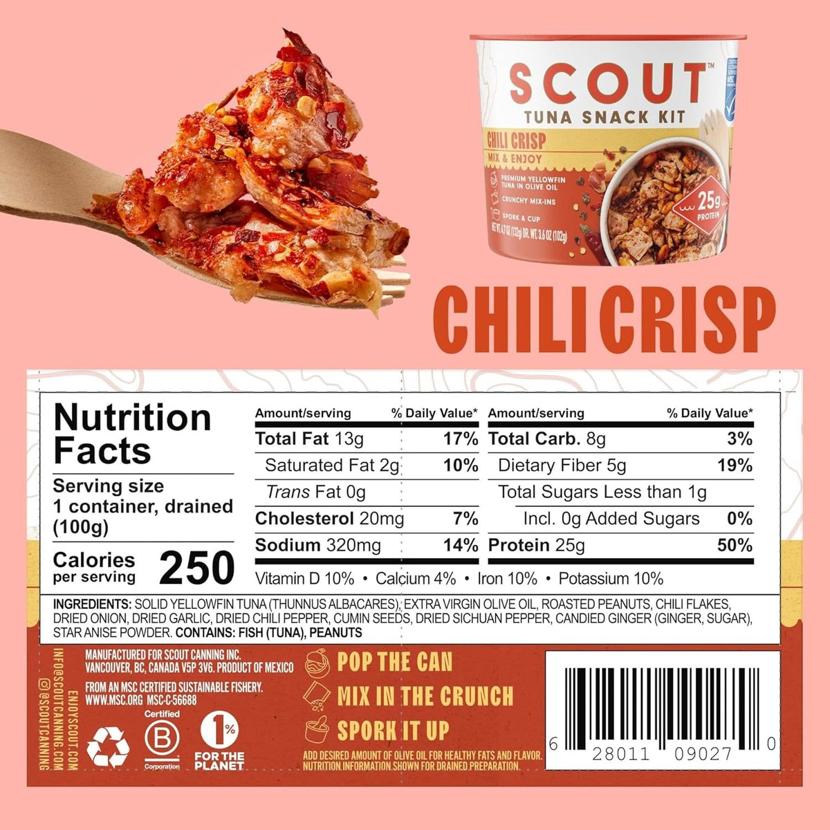 Chili Crisp Tuna Snack Kit (6 Pack)