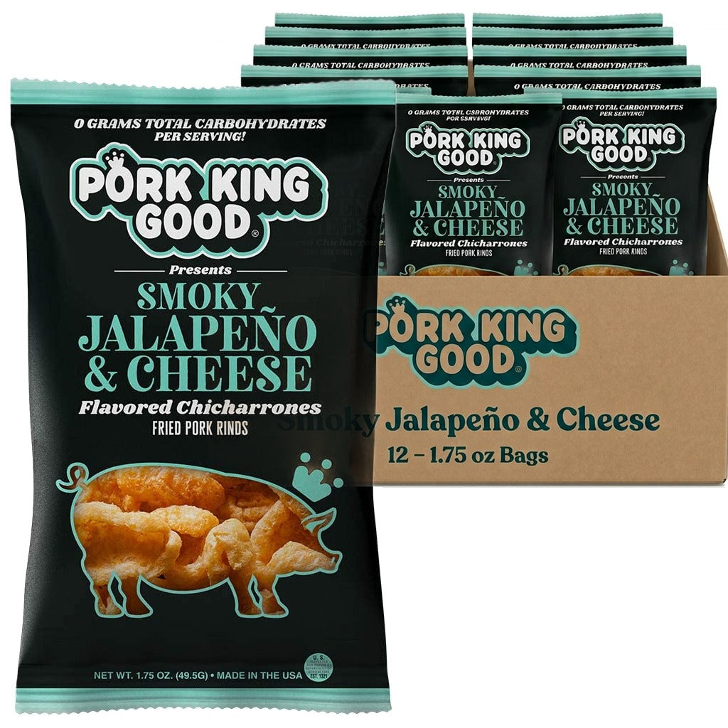 Pork King Good Smoky Jalapeno & Cheese Rinds (12 CT)