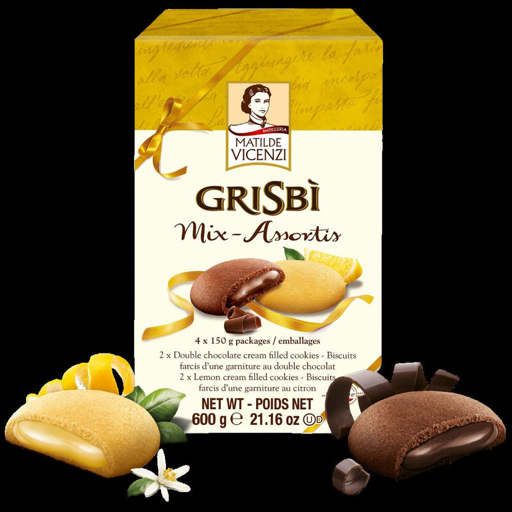 Grisbi Assorted Chocolate & Lemon Cream Filled Cookies