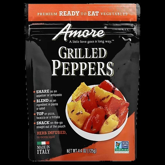 Grilled Yellow and Red Peppers