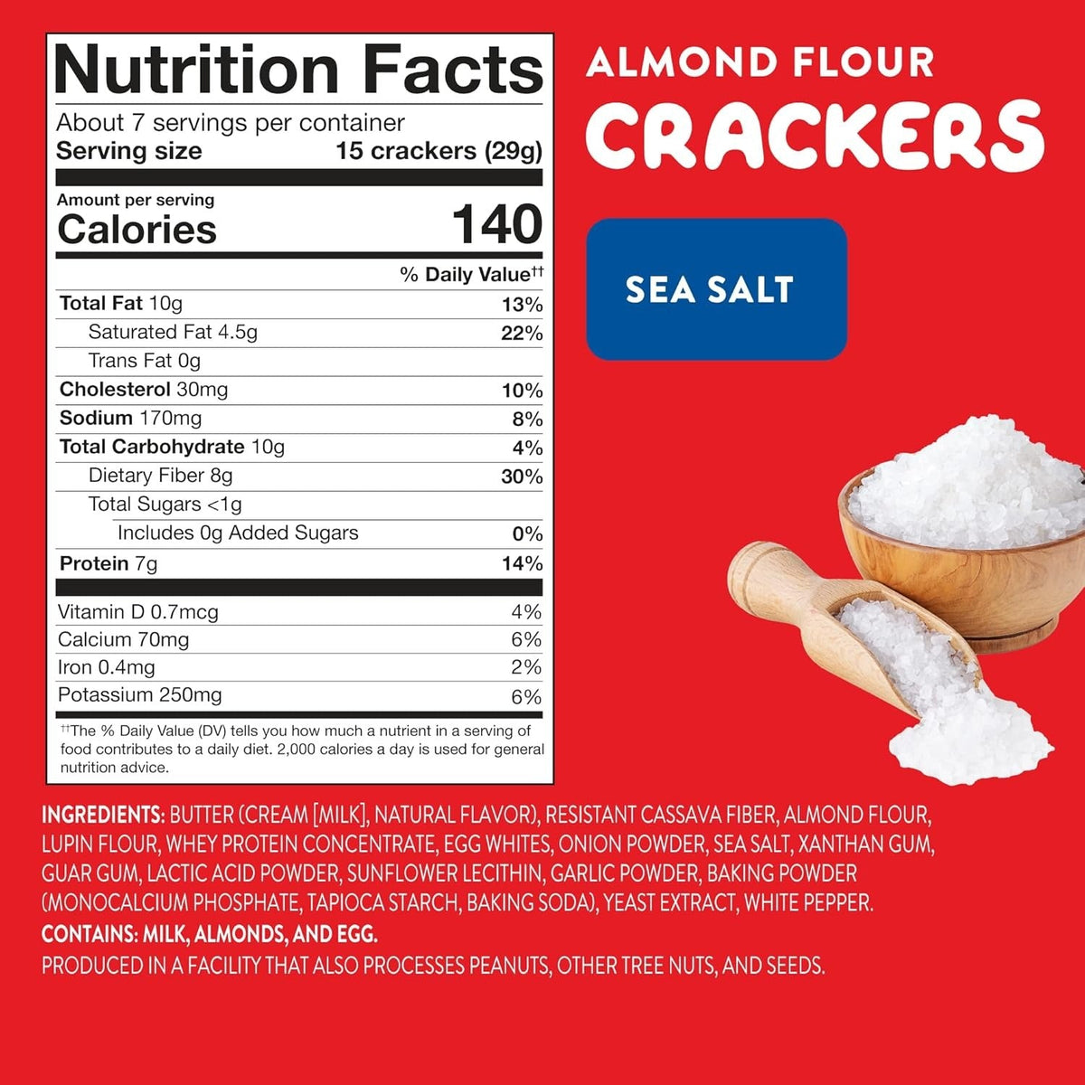 Sea Salt Almond Flour Crackers
