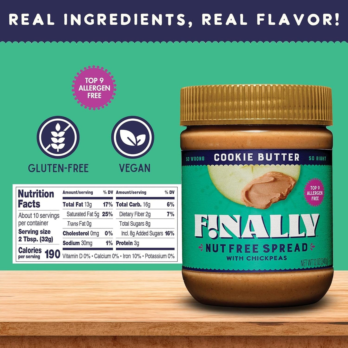 Cookie Butter Nut Free Spread with Chickpeas