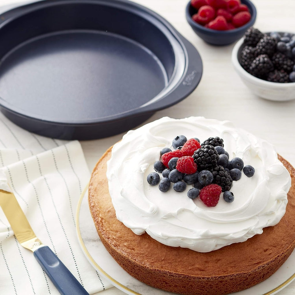 Non-Stick Navy Blue Round Baking Pan