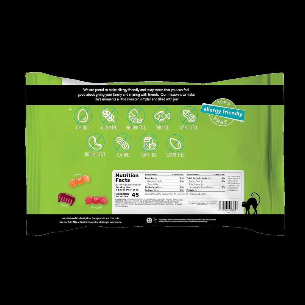 Organic Gummy Fruits - Halloween Snack Pack (20 CT)