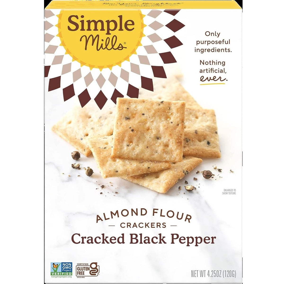 Cracked Black Pepper Almond Flour Crackers