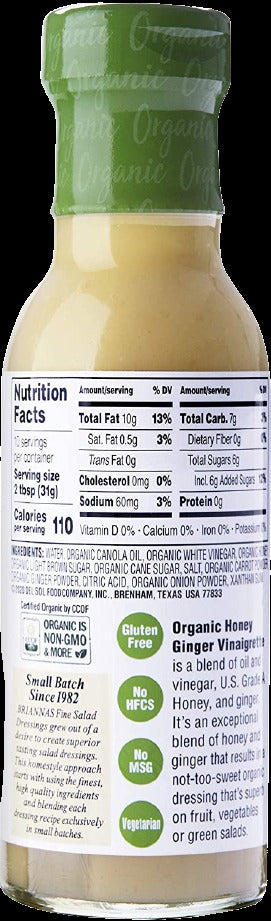 Dressing Honey Ginger Vinaigrette Organic