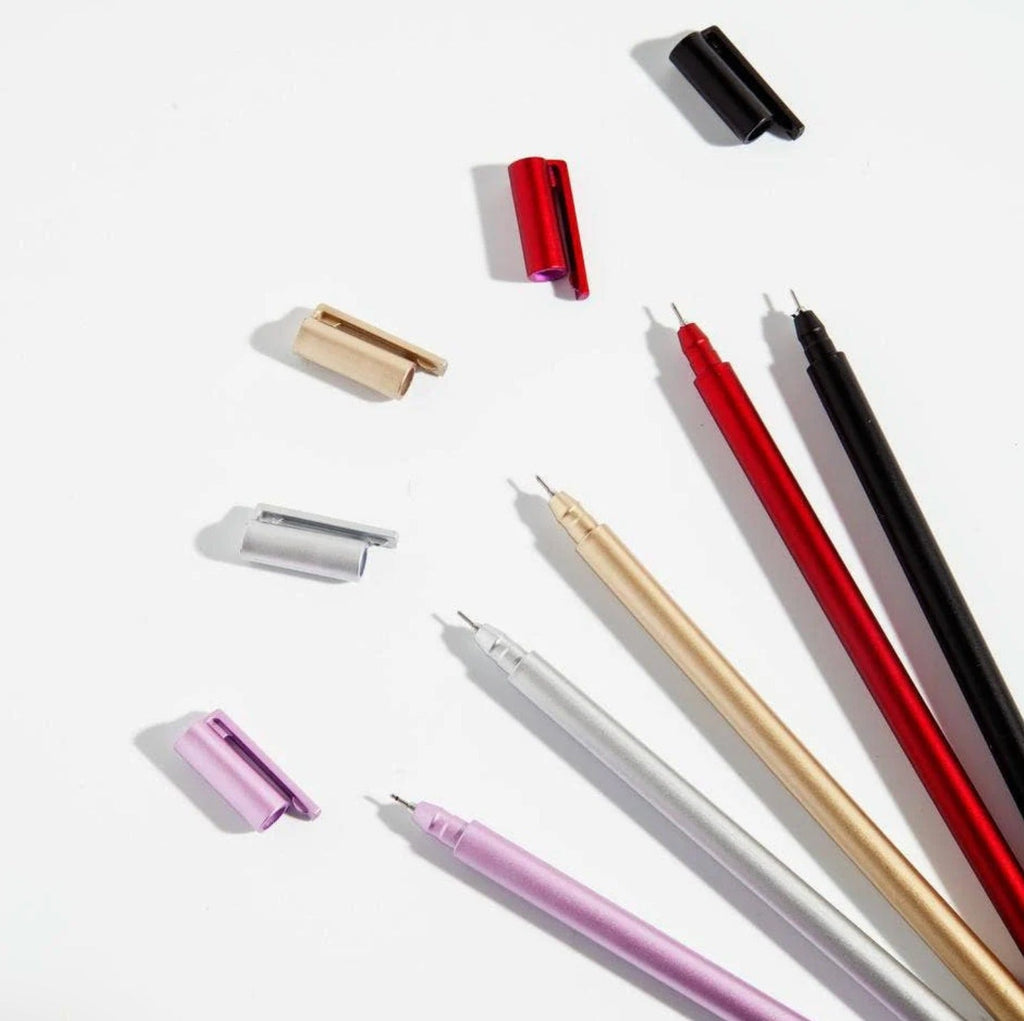 Apex Pens Pack in Metallic with black ink, Set of 5