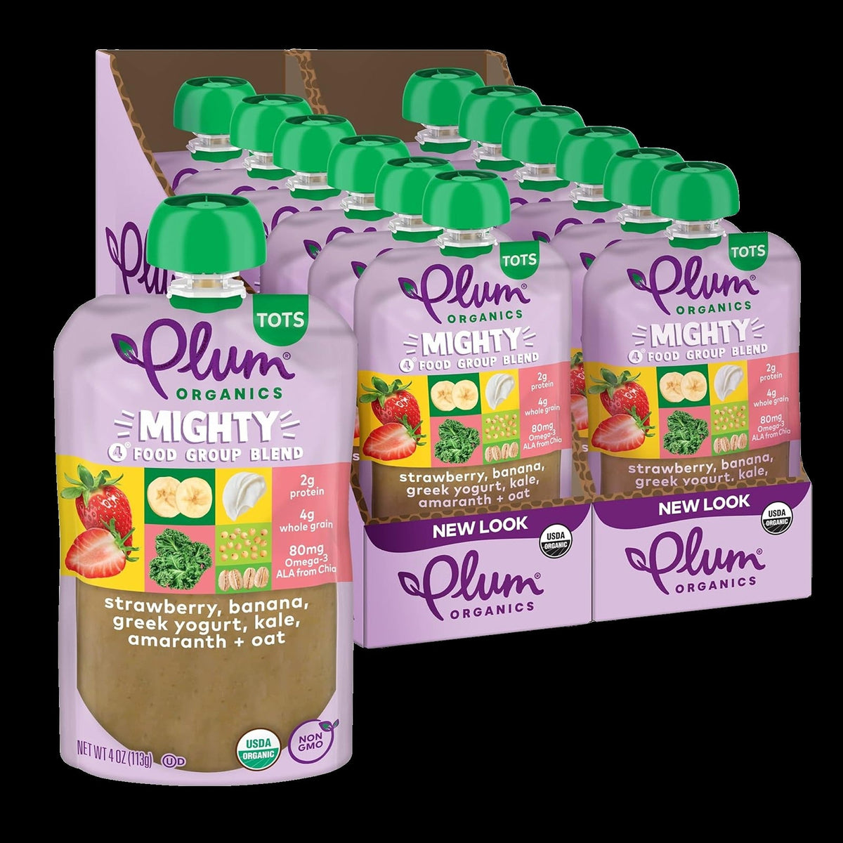 Strawberry, Banana, Greek Yogurt, Kale, Amaranth, and Oat (12 Pack)