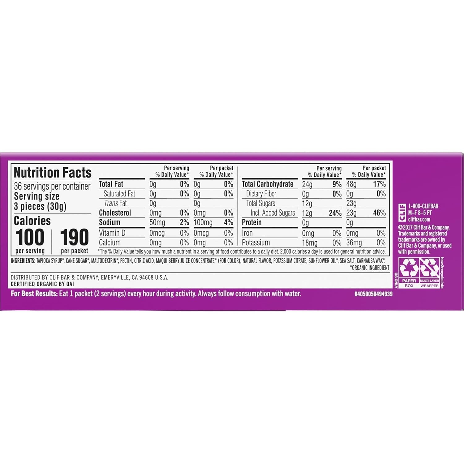 Bloks Energy Chews - Mountain Berry (18 CT)