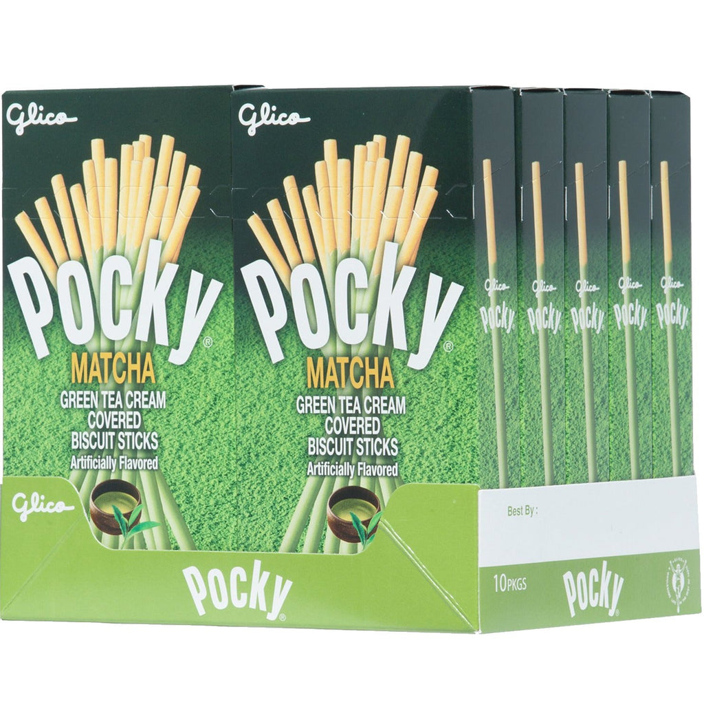 Matcha Green Tea Cream Covered Biscuit Sticks (10 Pack)