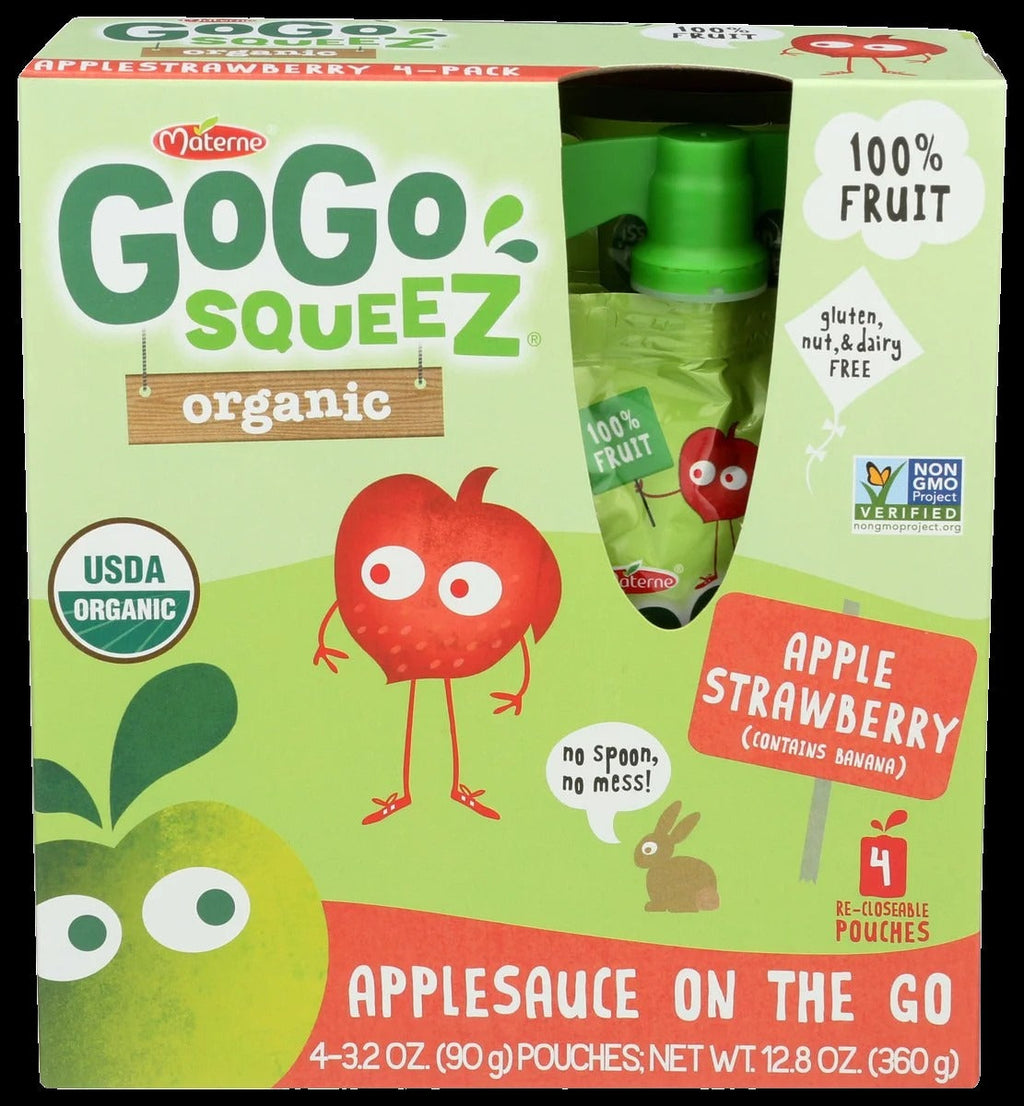 Organic Applesauce Strawberry (4 Pack)