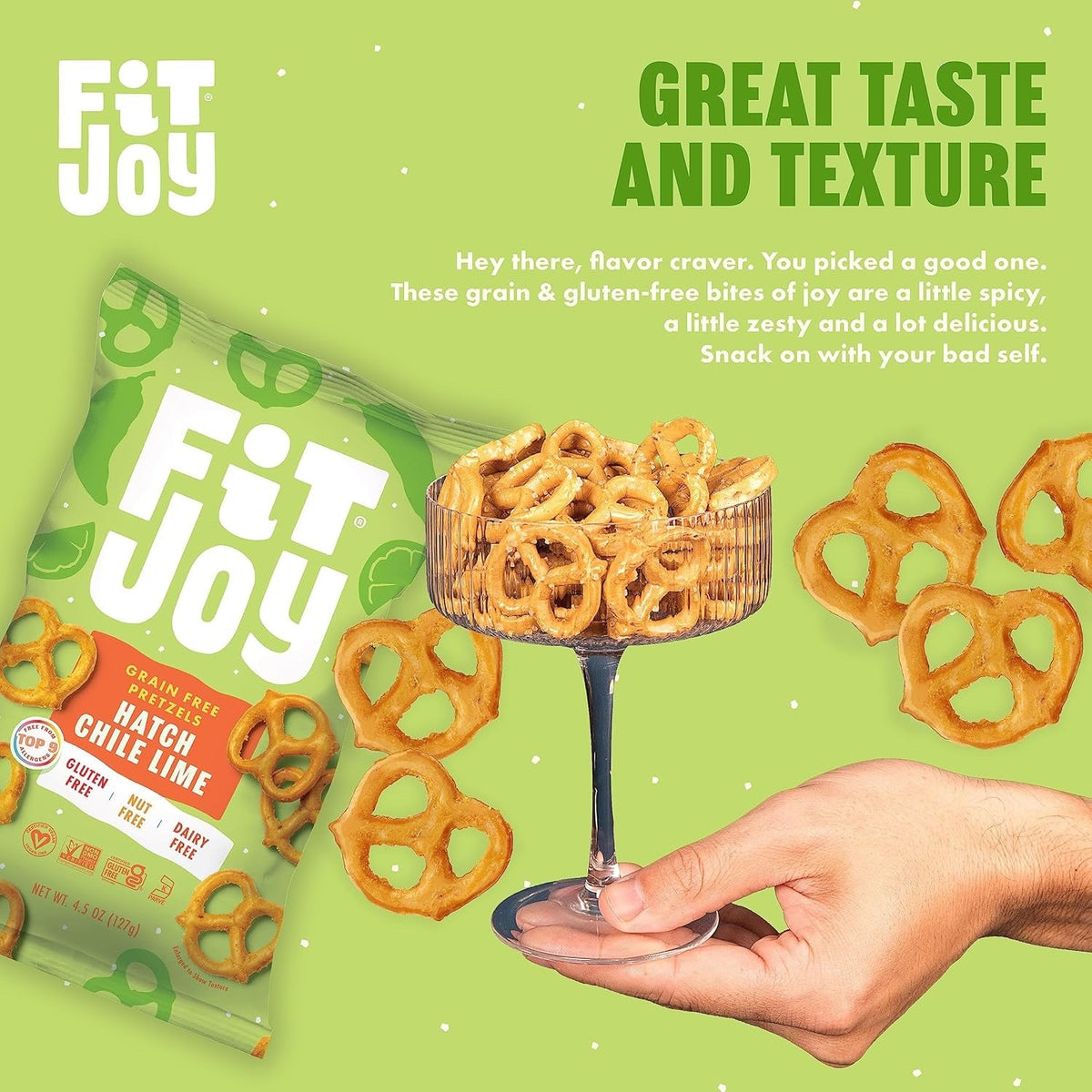Grain Free Hatch Chile Lime Pretzels