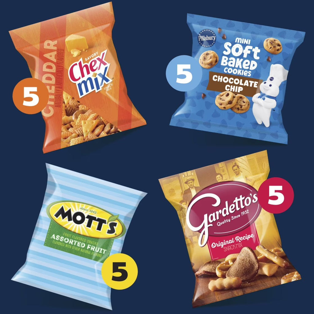 Chex Mix, Mott's, Gardetto's, Pillsbury Cookies, Snack Time Faves Variety Pack (20 CT)
