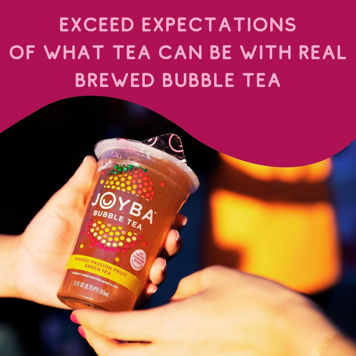 Green Tea Mango Passion Fruit Bubble Tea (4 Pack)