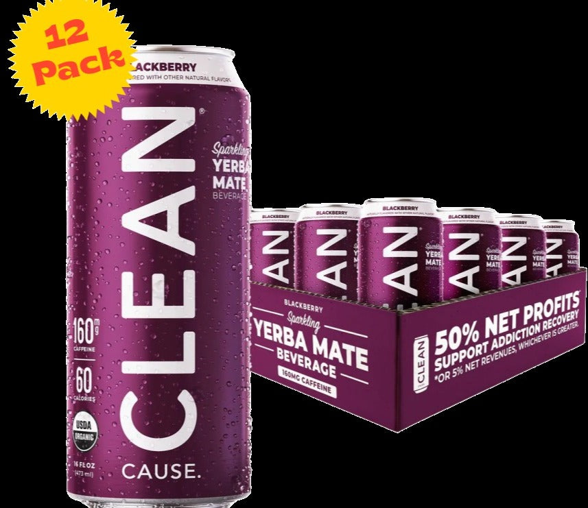 Organic Blackberry Sparkling Yerba Mate (12 Pack)