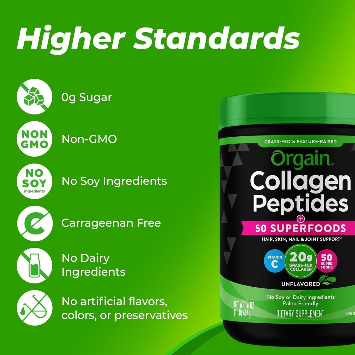 Collagen Peptides 50+ Superfoods Unflavored Powder