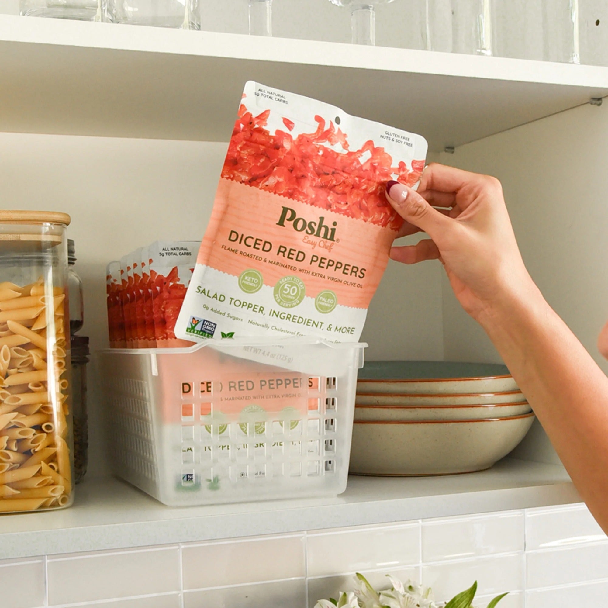 Diced Red Peppers in Extra Virgin Olive Oil (10 Pack)