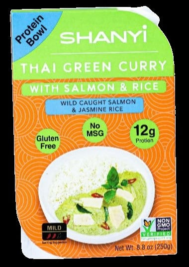 Thai Green Curry with Salmon & Rice