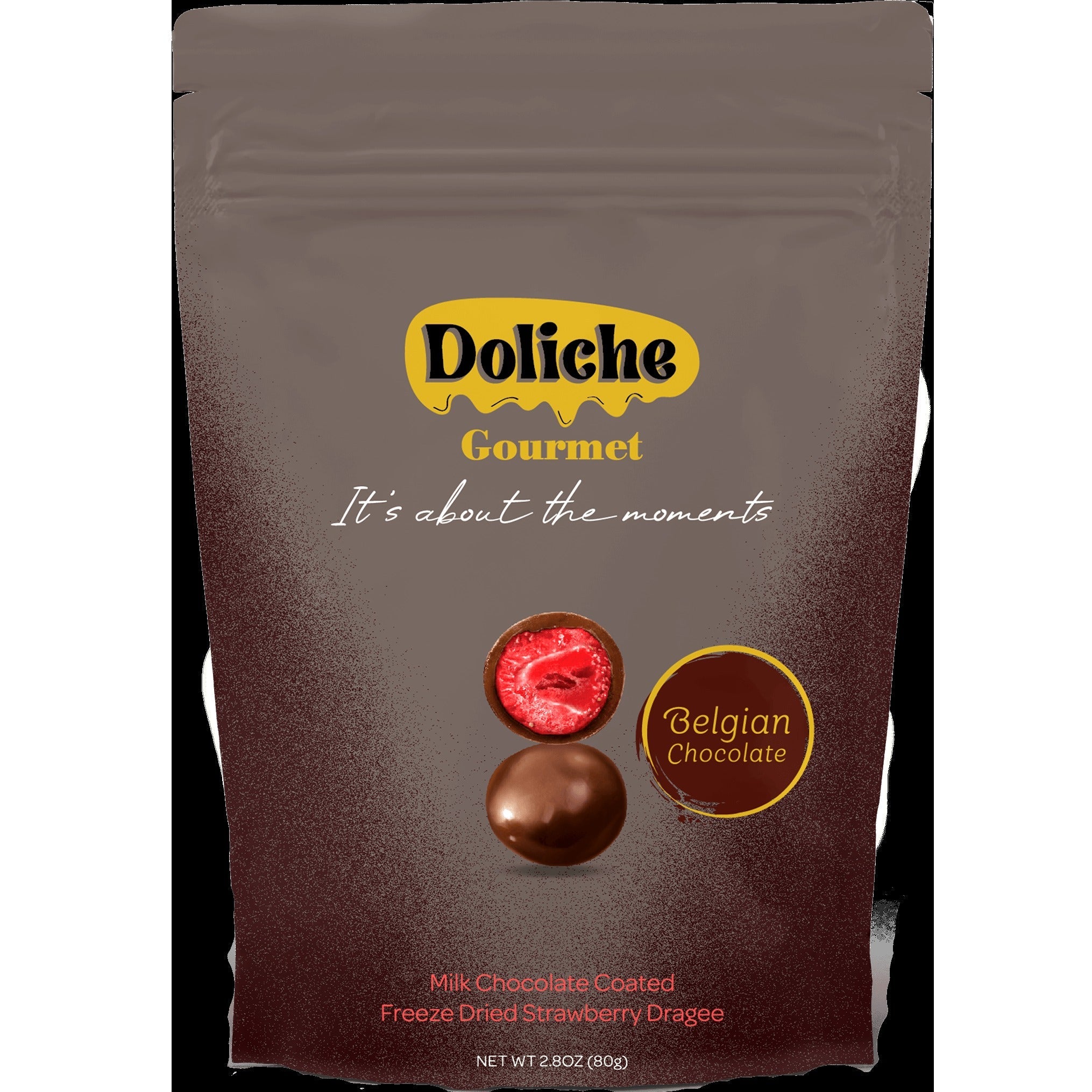 Milk Chocolate Coated Freeze Dried Sour Strawberry