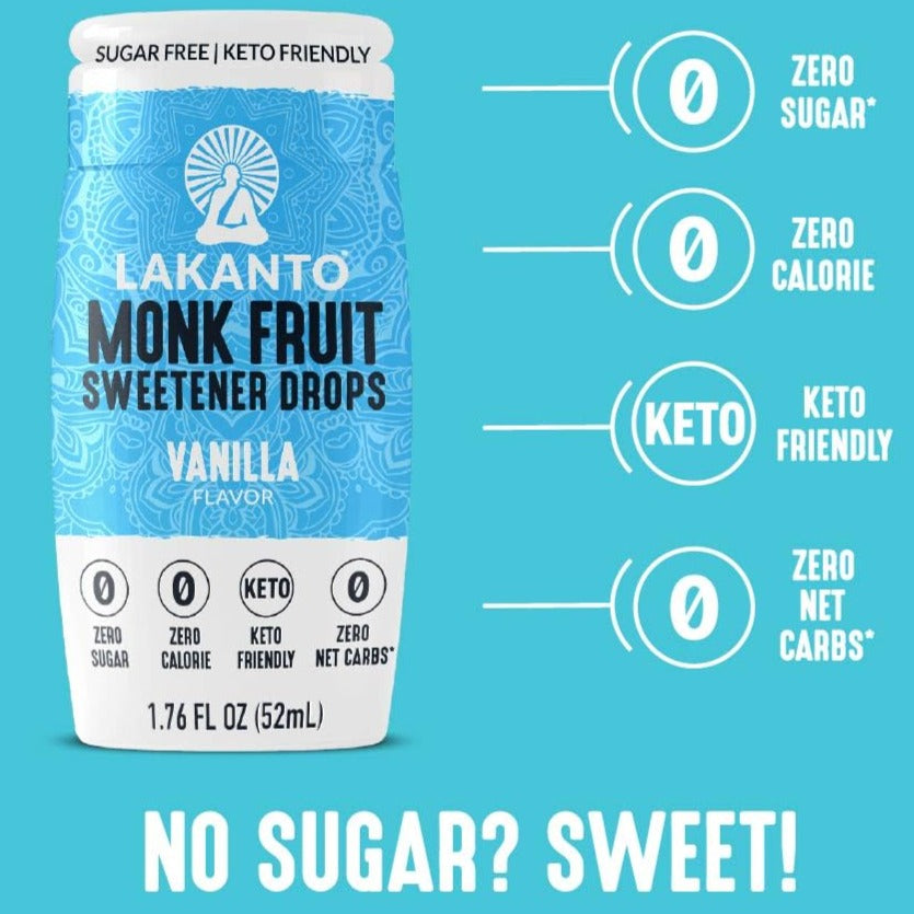 Liquid Monk Fruit Sweetener Extract Drops - Vanilla (6 CT)