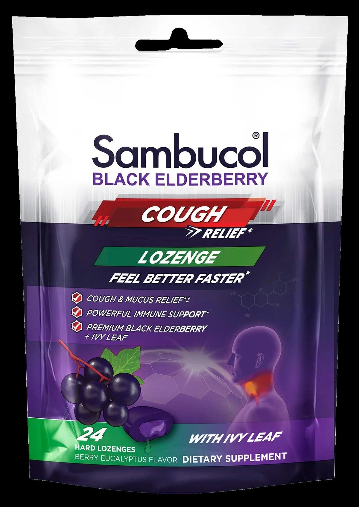 Black Elderberry Cough Relief Lozenge (24 CT)