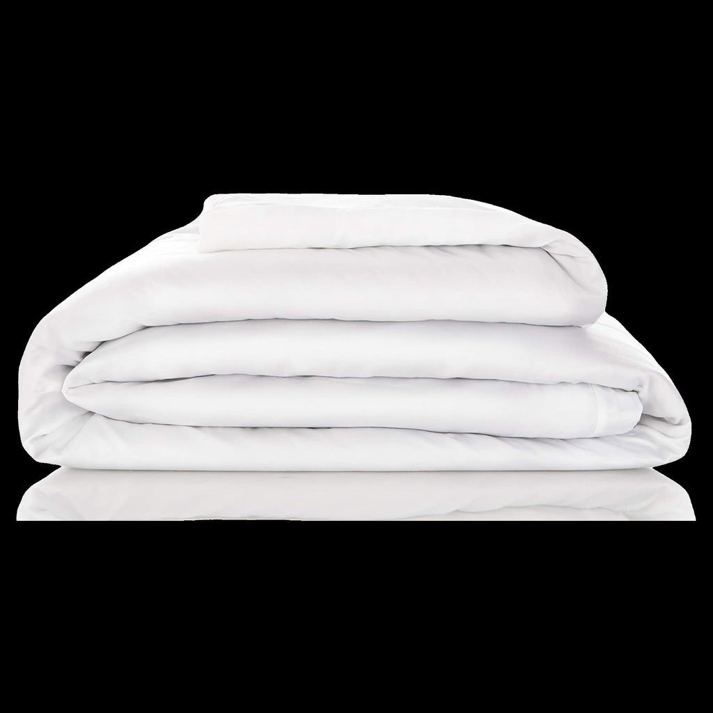 Woven Duvet Cover in White - King