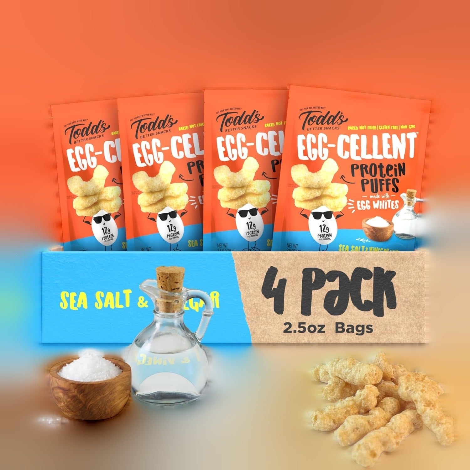 Egg-Cellent Protein Puffs - Sea Salt & Vinegar (4 CT)